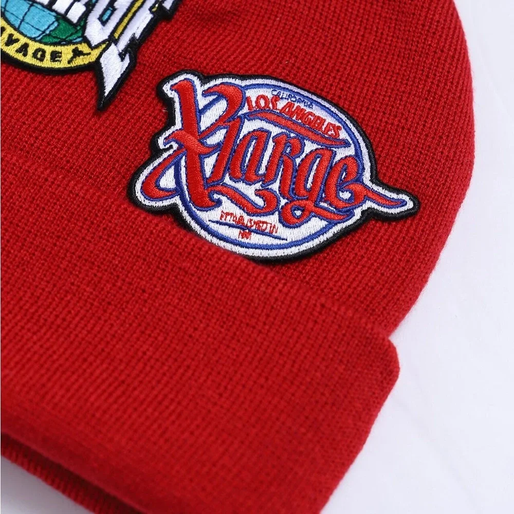 RACING TEAM CUFF BEANIE-Red-ONE SIZE